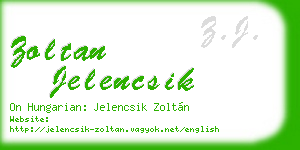 zoltan jelencsik business card