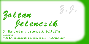 zoltan jelencsik business card